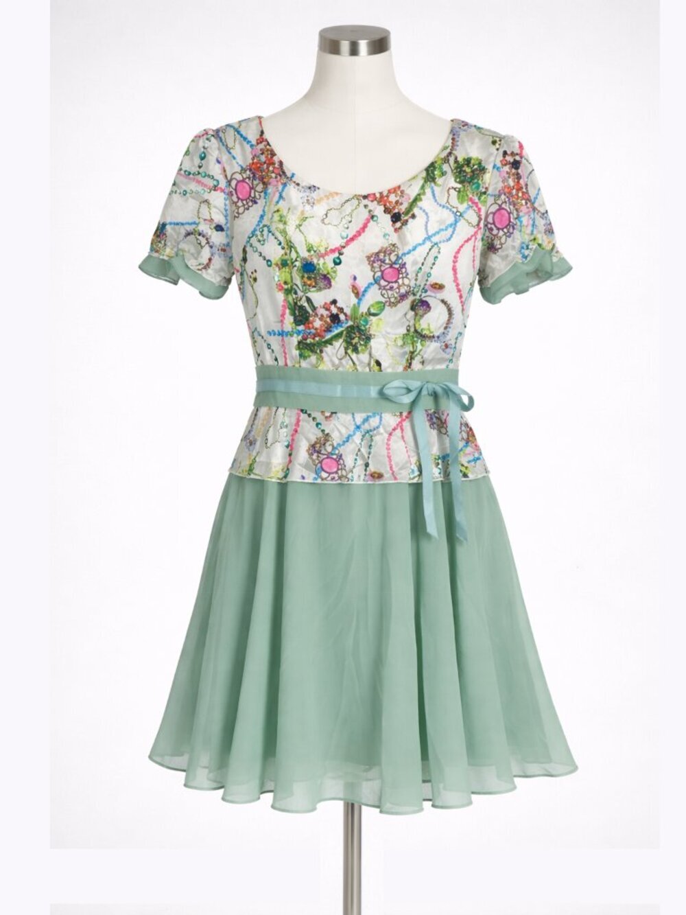Vintage Y2K Jewel Print Dress